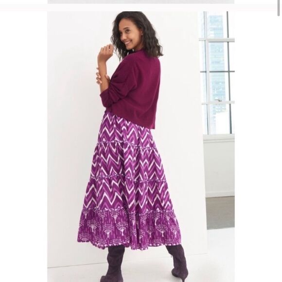 NWT Anthropologie Nikasha Krissa Tiered Maxi Skirt